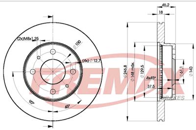 Disque de frein FREMAX