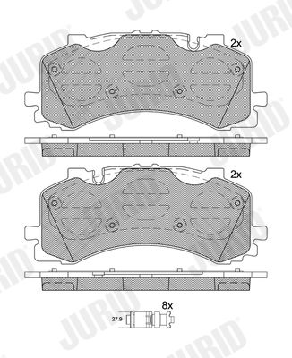 Brake Pad Set, disc brake 573902J