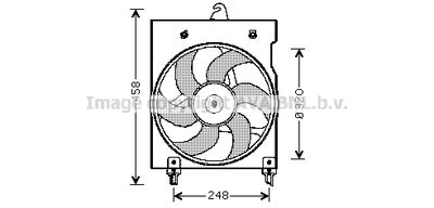 Вентилятор, охлаждение двигателя PRASCO CN7524 для CITROËN AX