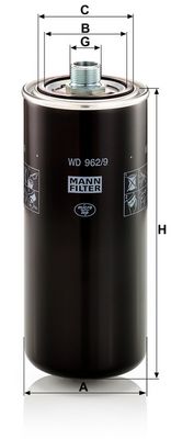 Hydraulisch filter (geschroefd) past: FENDT 308 FARMER ABG SD200DX, SD200F AG CHEM 1254, 554 BOMAG BW284 CASE IH 5140, 621, 721, 780 C, 821, 921 CHAMPION 710, 710A CLAAS 616, 656, 696, 816