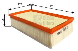 Воздушный фильтр CLEAN FILTERS MA3496 для PEUGEOT TRAVELLER