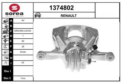 BREMSSATTEL SNRA 1374802