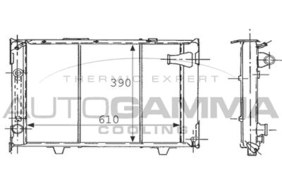 Радиатор, охлаждение двигателя AUTOGAMMA 100807 для PEUGEOT 504