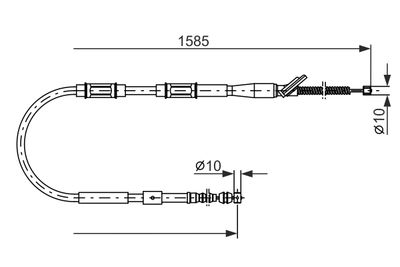 CABLU FRANA DE PARCARE BOSCH 1987477413