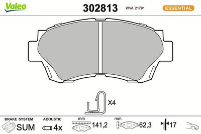 SET PLACUTE FRANA FRANA DISC VALEO 302813