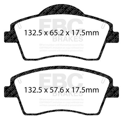 комплект спирачно феродо, дискови спирачки EBC Brakes DPX2429