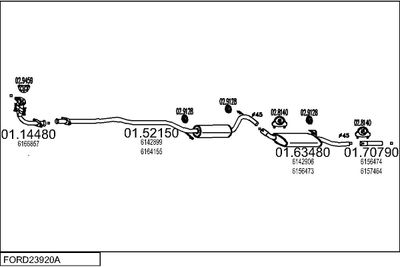 SISTEM DE ESAPAMENT MTS FORD23920A001484