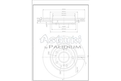 ASHUKI by Palidium K016-68 Тормозной диск 