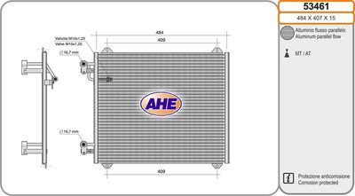 AHE 53461 Радиатор кондиционера  для AUDI A2 (Ауди А2)