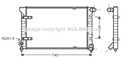 AVA QUALITY COOLING VN2042 Радиатор охлаждения двигателя для VW SCIROCCO