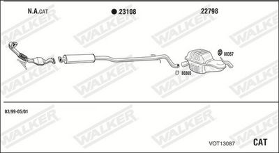 Изпускателна система WALKER VOT13087