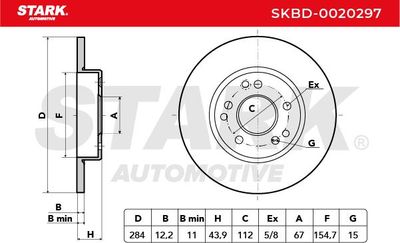 спирачен диск STARK SKBD-0020297