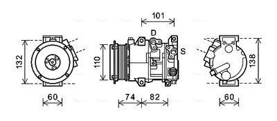 COMPRESOR CLIMATIZARE AVA QUALITY COOLING TOK628