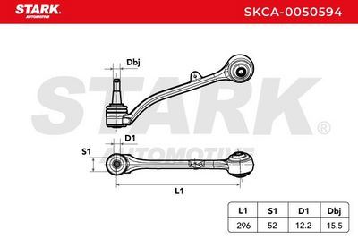 носач, окачване на колелата STARK SKCA-0050594
