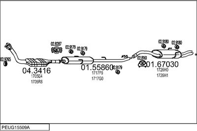 SISTEM DE ESAPAMENT MTS PEUG15509A008705