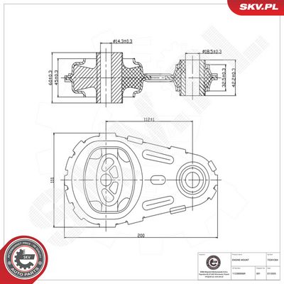 Uloženie, motor ESEN SKV 75SKV384