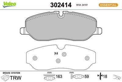 SET PLACUTE FRANA FRANA DISC VALEO 302414