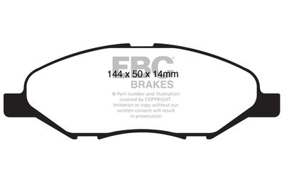 EBC Brakes DP1832 Тормозные колодки и сигнализаторы  для NISSAN TIIDA Наклонная задняя часть (C11) 1.5 dCi