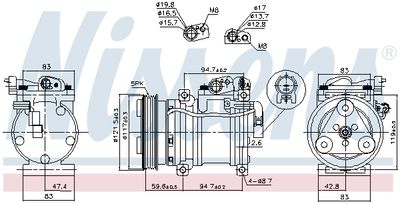 COMPRESOR CLIMATIZARE NISSENS 890688 6