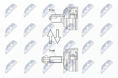 Zestaw przegubu, wał napędowy NTY NPZ-VW-044