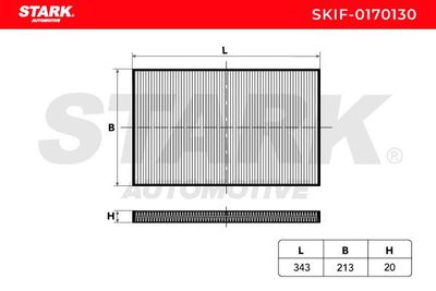 Филтър купе (поленов филтър) STARK SKIF-0170130
