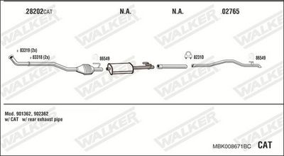 ABGASANLAGE WALKER MBK008671BC