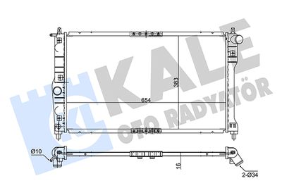 Радиатор, охлаждение двигателя KALE OTO RADYATÖR 348205 для DAEWOO NUBIRA