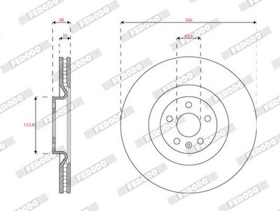 BREMSSCHEIBE FERODO DDF2853C 1