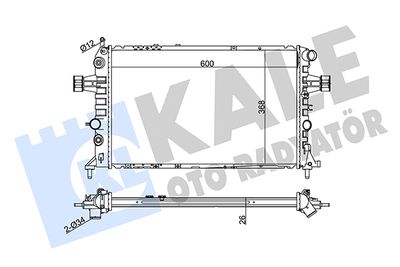 KALE OTO RADYATÖR 363700 Радиатор охлаждения двигателя для OPEL ASTRA G Фургон/универсал (F70)