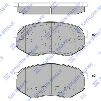 Комплект тормозных колодок, дисковый тормоз Hi-Q SP1060-FB для MAZDA 929