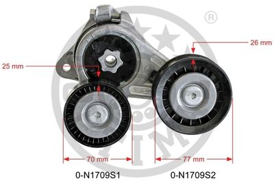 OPTIMAL 0-N1709 Натяжитель ремня генератора для FORD FOCUS II (DA_, HCP, DP)