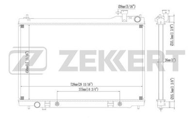 ZEKKERT MK-1195 Радиатор охлаждения двигателя  для INFINITI  (Инфинити Фx)