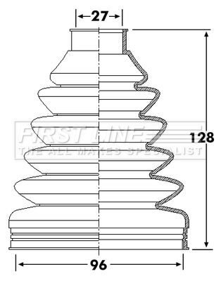 Bellow, drive shaft FIRST LINE FCB6255