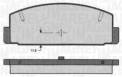 Комплект тормозных колодок, дисковый тормоз MAGNETI MARELLI 363916060294 для MAZDA RX-7