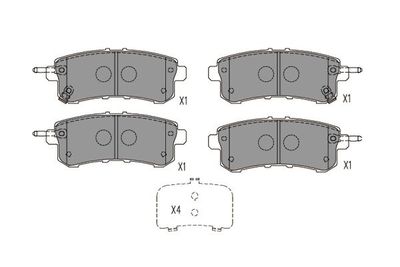 Kavo Parts Stabdžių trinkelių rinkinys, diskinis stabdys