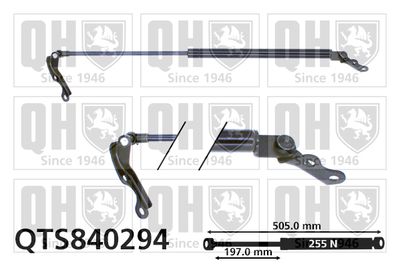 Газовая пружина, крышка багажник QUINTON HAZELL QTS840294 для TOYOTA YARIS