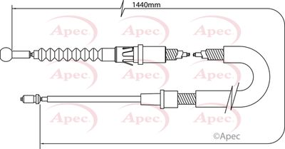 Cable Pull, parking brake APEC CAB1397