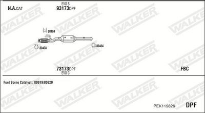 SISTEM DE ESAPAMENT WALKER PEK119826