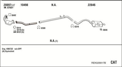 Układ wydechowy WALKER REK029917B
