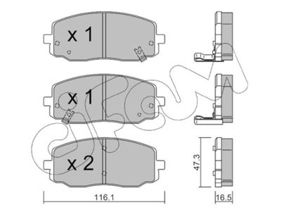 Brake Pad Set, disc brake 822-629-0