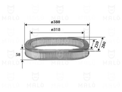 Воздушный фильтр AKRON-MALÒ 1500365 для FORD SCORPIO
