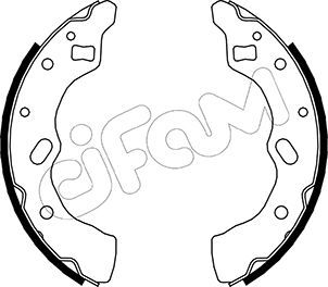 CIFAM 153-211 Ремкомплект барабанных колодок  для MAZDA 121 II (DB) 1.3 i 16V