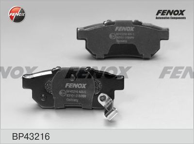 FENOX BP43216 Тормозные колодки и сигнализаторы  для ACURA INTEGRA (Акура Интегра)