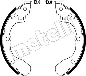 METELLI 53-0213 Ремкомплект барабанных колодок  для KIA SEPHIA (Киа Сепхиа)