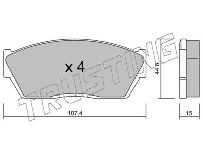 Комплект тормозных колодок, дисковый тормоз TRUSTING 056.0 для HONDA PRELUDE