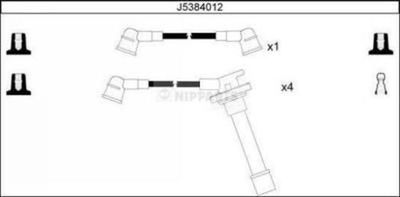 Комплект проводов зажигания NIPPARTS J5384012 для HONDA PRELUDE