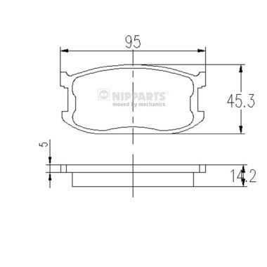 NIPPARTS J3603016 Тормозные колодки и сигнализаторы  для MAZDA 323 II Hatchback (BD) 1.5