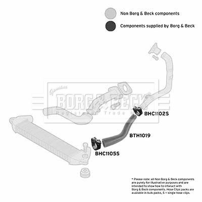 Charge Air Hose Borg & Beck BTH1019