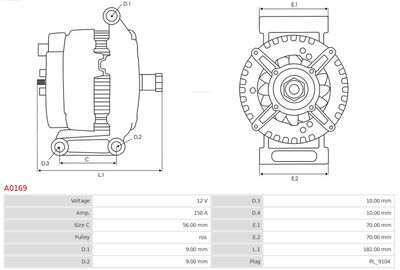 Alternator A0169