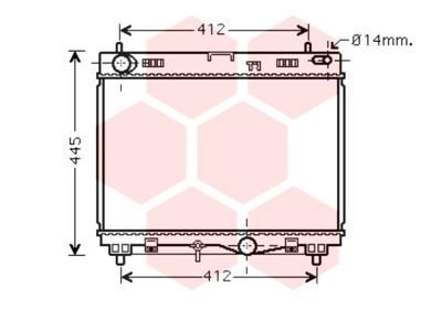 Радиатор, охлаждение двигателя VAN WEZEL 53002499 для TOYOTA URBAN
